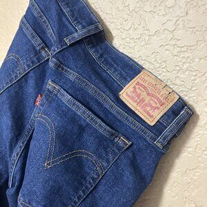 Levi's Women’s Wedgie Straight Stretch Denim Jeans Dark Blue Size 33